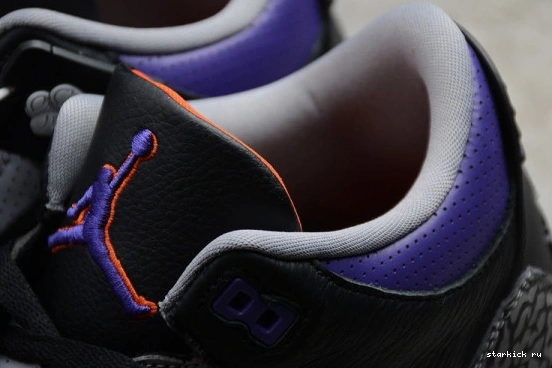 3 Court Black Jordan Purple Air Retro CT8532-050 CT8532-050 1018